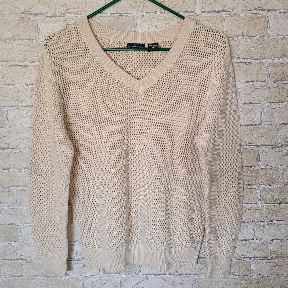 Tan/khaki knit layering sweater